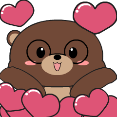 Fluffy Bear : Effect stickers