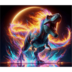 Dinosaur hologram holographic