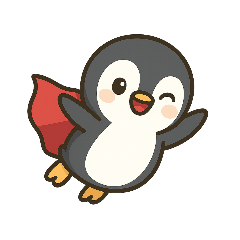 Cut Cartoon Penguin