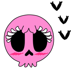 Moving. 002-3 Blinking skeletons Sticker