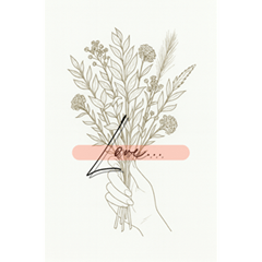 Natural flower-greeting