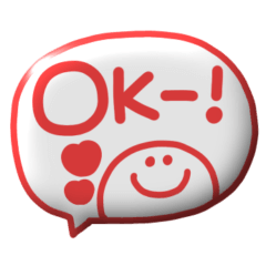 3D colorful big message sticker #1