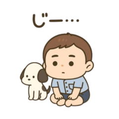 boys and dog