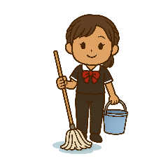 清掃員のお仕事スタンプ４