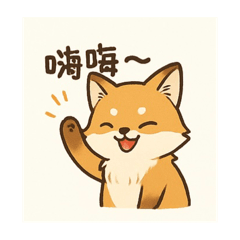 可愛小狐博美貼圖組