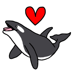Cute Killer whale stamp