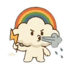 彩虹雲朵人