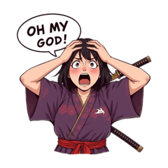 刀と笑顔のサムライ娘