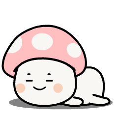 Pink Mushroom : Pop-up stickers
