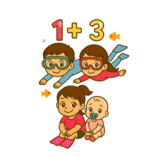 1+3家庭水中問候篇