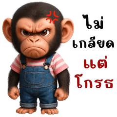 Playful chimpanzee (Big Stickers)