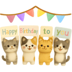 お誕生日を全力で祝う猫ちゃんたち