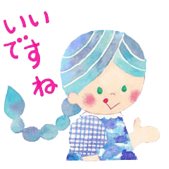 Rainbow-colored girl