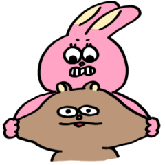 クマチャンとウサギチャン(ケンカ)