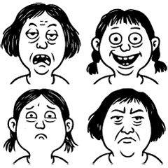 醜陋骯髒討厭嫌棄不屑表情1