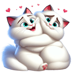 Cutie White ragdoll cat