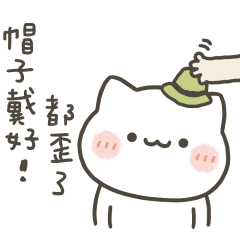 小喵咪帽子戴好