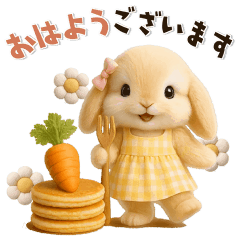 Moving  Cute  Fluffy Rabbit