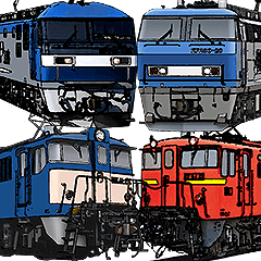 Realistic Japanese locomotive BigSticker