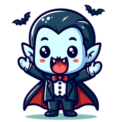 Spooky Cute Count Dracula for Fun Chats