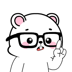 Lovely White Bear 16 : Animated Stickers