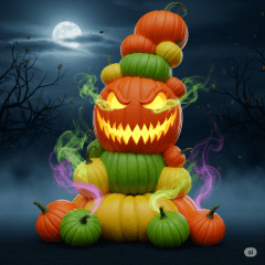 Halloween Pumpkin Tower!