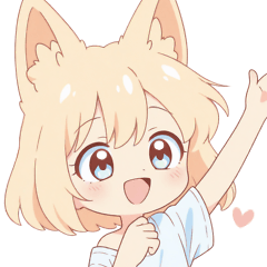 Cute fox girl  sticker