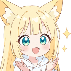 White hoodie fox girl sticker