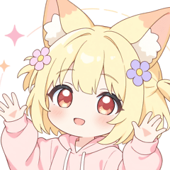 Pastel hoodie fox girl sticker