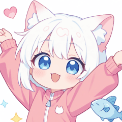 Fish and Cat Girl Sticker