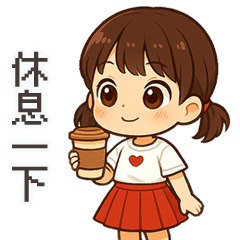 短髮妹妹可愛俏皮