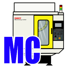 Cutting (machining center) work stickers