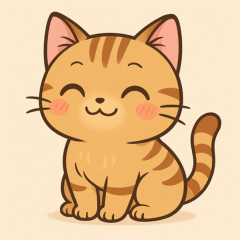 Charming Orange Tabby Cat Stickers