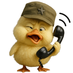 Brave Little Duck Soldier No text