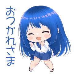 Blue-Haired Mini Girl