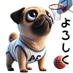 Pug x basketball! Too cute!