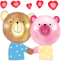 Pink and brown bear lover