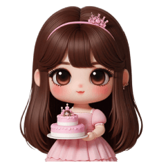 little princess with pink dress