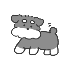 うごくシュナウザースタンプ1