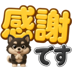 "Large letter" 3D Black Pomeranian