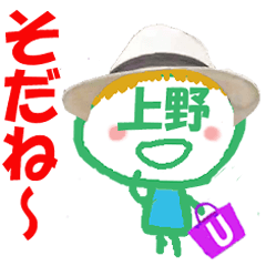 Sticker of Ueno's face