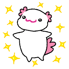 かわいいウーパールーパー（文字なし）