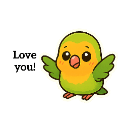 green yellow cute bird