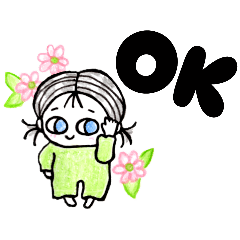 【おんなのこ】のスタンプ