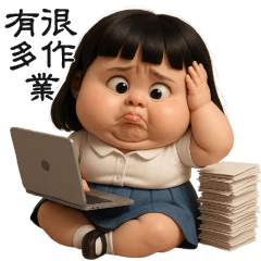 胖胖的小女孩校服