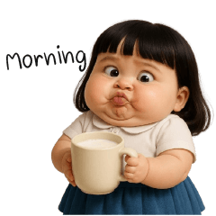 Chubby little girl school uniform EN