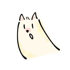 しろいいぬみたいないきもの