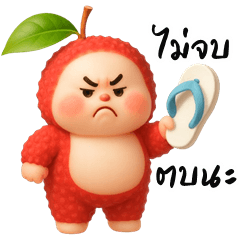 Playful Lychee (Big Stickers)