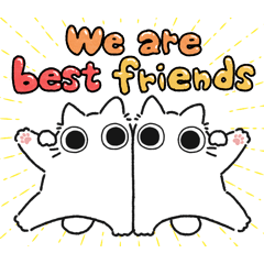 White chubby cat (Friend)