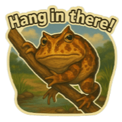 리얼하고 귀여운 아마존뿔개구리 스티커